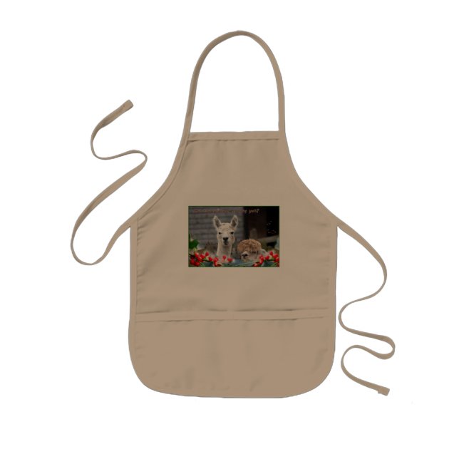 Alpaca Christmas Kids' Apron (Front)