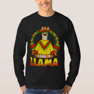 Alpaca Cinco De Mayo Como Te Llama Mexican T-Shirt