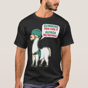 Alpaca Climbing Mountain Climber And Alpaca Fan T-Shirt