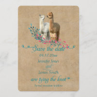Alpaca Country Save the Date Invitations