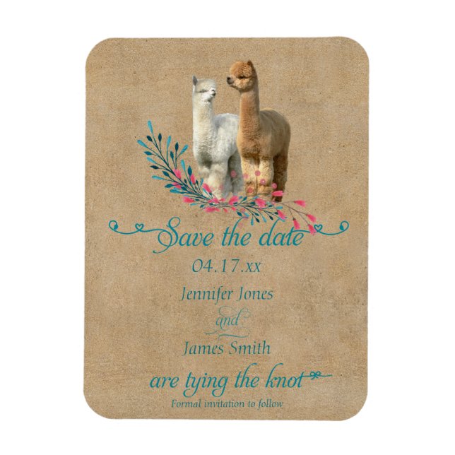 Alpaca Country Save the Date Magnet (Vertical)