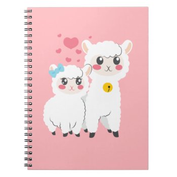 Alpaca Couple In Love Notebook by Kakigori at Zazzle