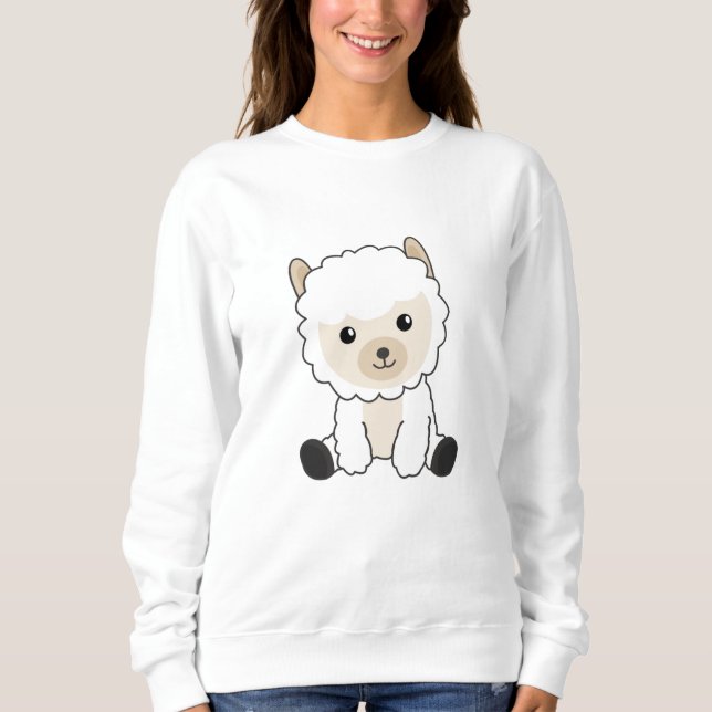 Alpaca Cute Animals For Kids Funny Alpacas Sweatshirt (Front)