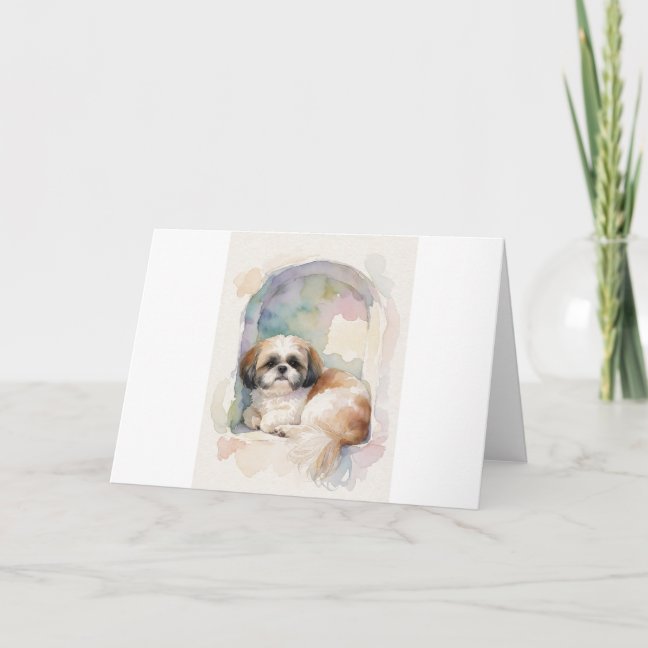 Alpaca Dozing In The Terracotta Field Corner Greet Card