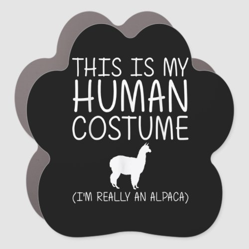 Alpaca Easy Halloween Human Costume Vicuna Llama Car Magnet
