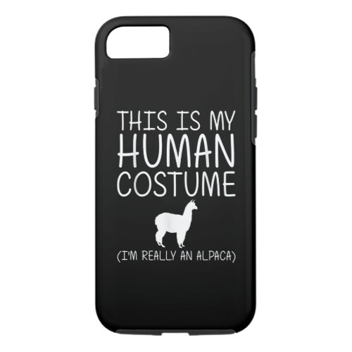 Alpaca Easy Halloween Human Costume Vicuna Llama iPhone 87 Case