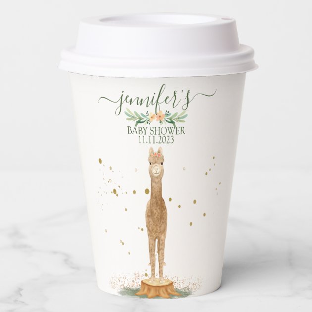 Alpaca Family Animals Woodland Wild Paper Cups