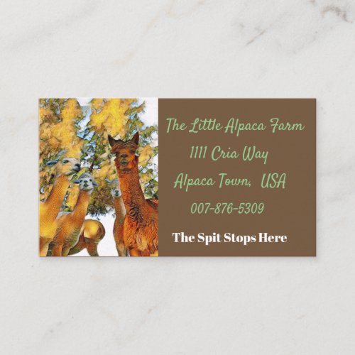 Alpaca Farm Business Card