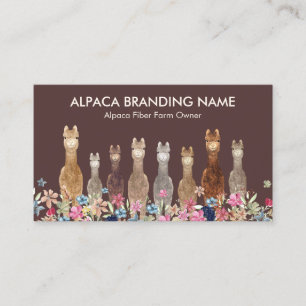 Alpaca Fiber Farm Owner Business Card