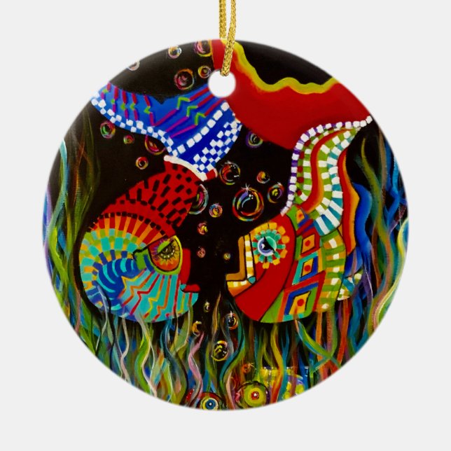 alpaca fishy friends ornament (Front)