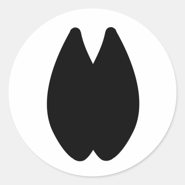 Alpaca Footprint Classic Round Sticker (Front)