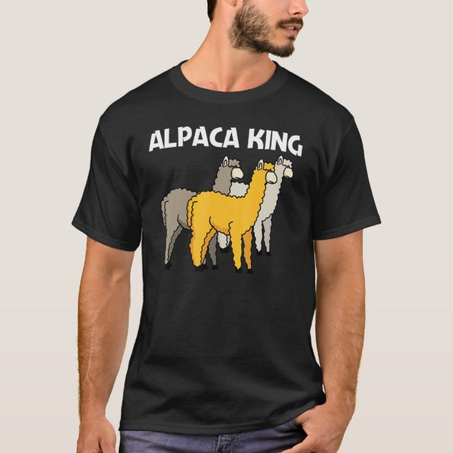 Alpaca For Men Dad Camelid Mammal Animal T-Shirt (Front)