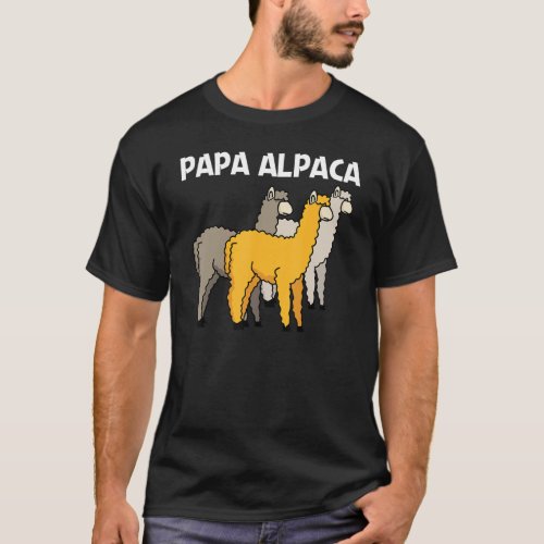 Alpaca For Men Dad Camelid Mammal Animal   T_Shirt