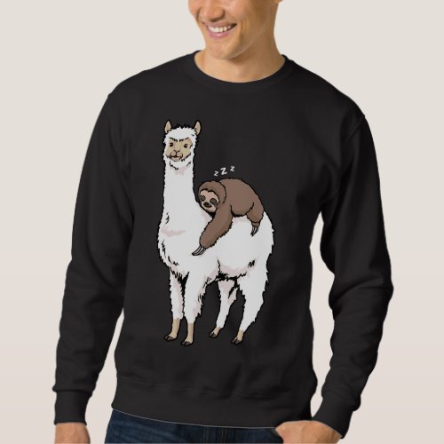 Alpaca Funny Alpaca Sloth Loafers Sweatshirt