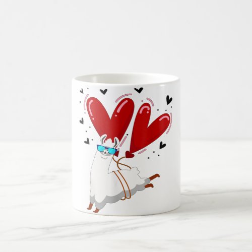 Alpaca Heart Love Valentines Day Gift for Animal L Coffee Mug