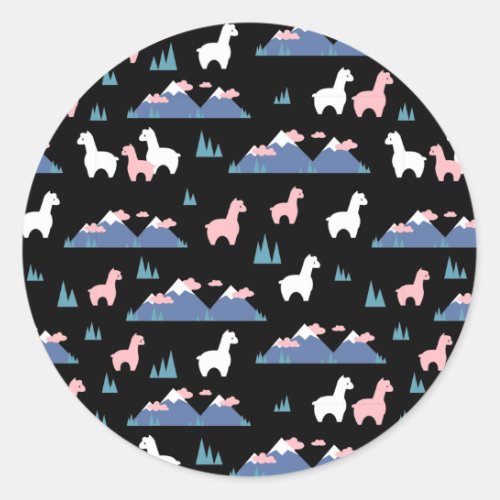 Alpaca Heaven Place Classic Round Sticker