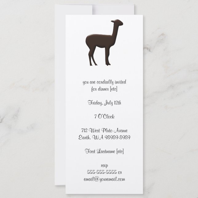 Alpaca Invitation (Front)