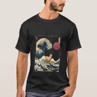 Alpaca Japanese Kanagawa Wave Funny Surf Animal