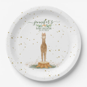 Alpaca Kids Birthday Baby Shower Paper Plates