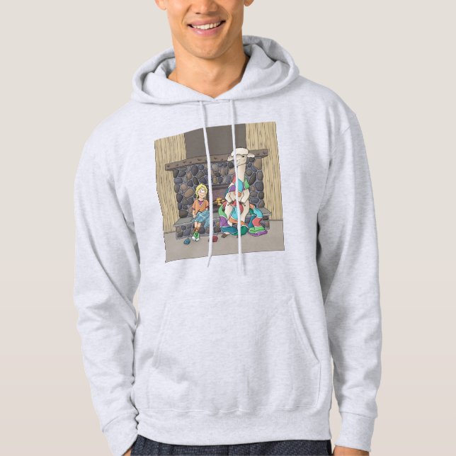 Alpaca Knitting Hoodie (Front)