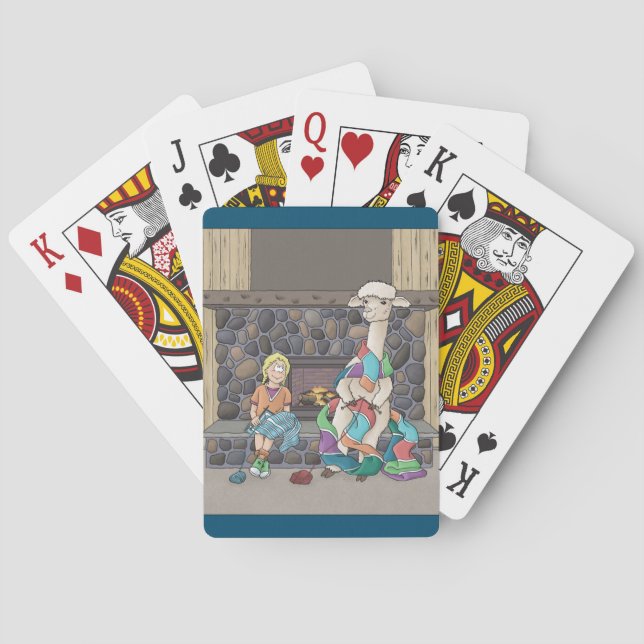Alpaca Knitting Poker Cards (Back)