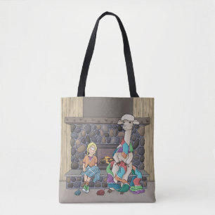 Alpaca Knitting Tote Bag