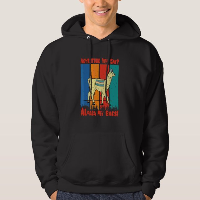 Alpaca Lama Adventure Hoodie (Front)