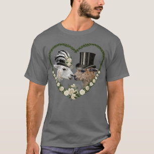 Alpaca Lama Bride and Groom Wedding Gift T-Shirt