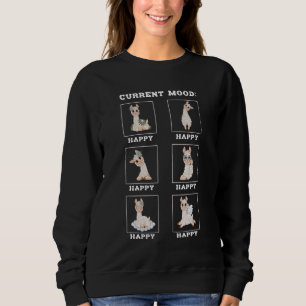 Alpaca Lama Fans Current Mood Always Happy Sixpac Sweatshirt