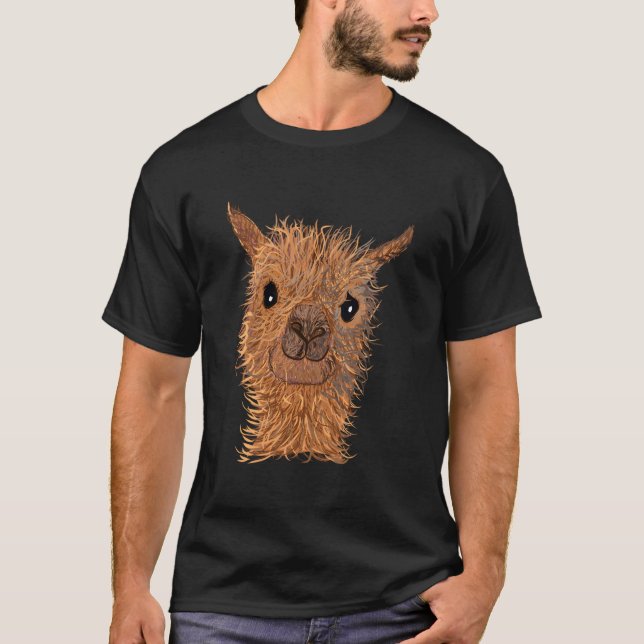 Alpaca Lama Sweet Alpaca Sweet Alpaca Alpaca Head T-Shirt (Front)