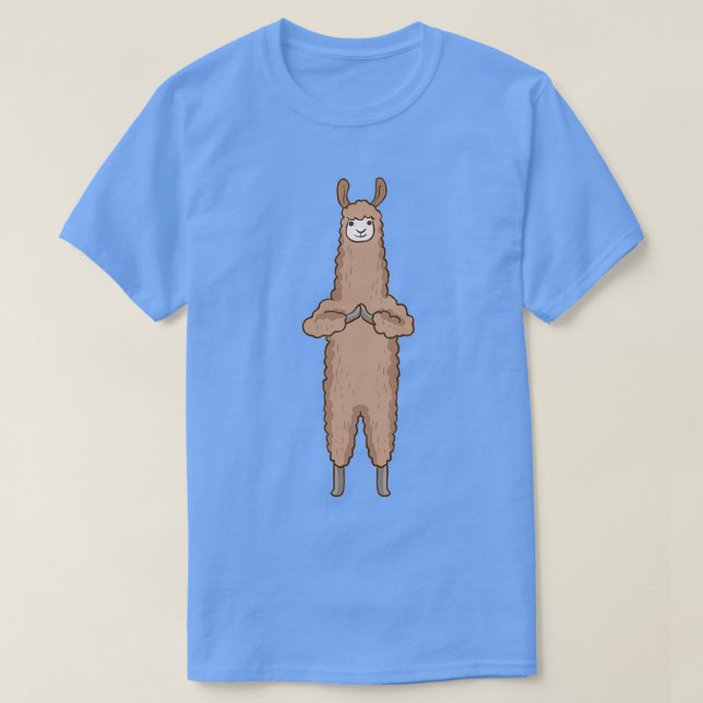 Alpaca Lama Yoga Sport Funny Gymnastics Gymnastics T-Shirt (Design Front)