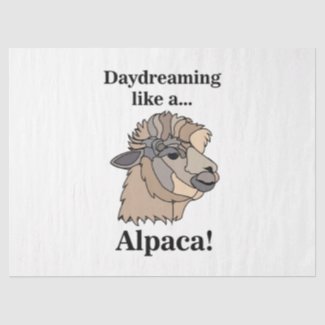 Alpaca Llama Cute Funny Birthday Tissue Paper