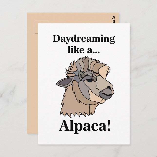 Alpaca Llama Funny Animal Postcard (Front/Back)