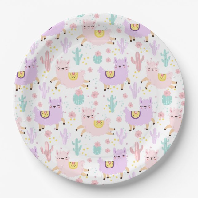 Alpaca/Llama Paper Plates (Front)