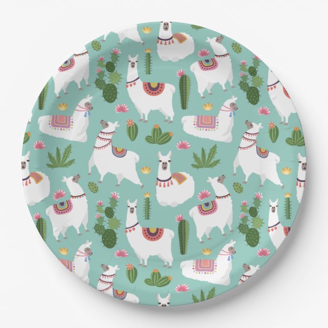 Alpaca/Llama Paper Plates (Front)