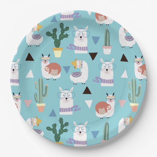 Alpaca/Llama Paper Plates (Front)