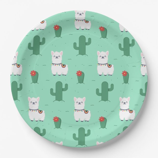 Alpaca/Llama Paper Plates (Front)