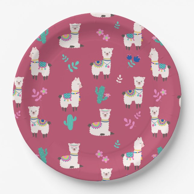 Alpaca/Llama Paper Plates (Front)