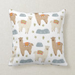 Alpaca Llama Pattern Throw Pillow