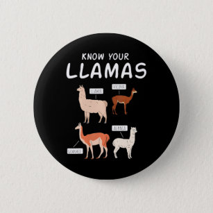 Alpaca & Llama Species Peru South America Button