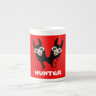Alpaca llama Twins Birthday Bone China Mug