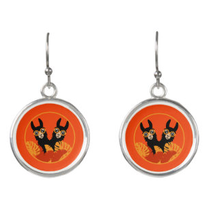 Alpaca llama Twins Earrings