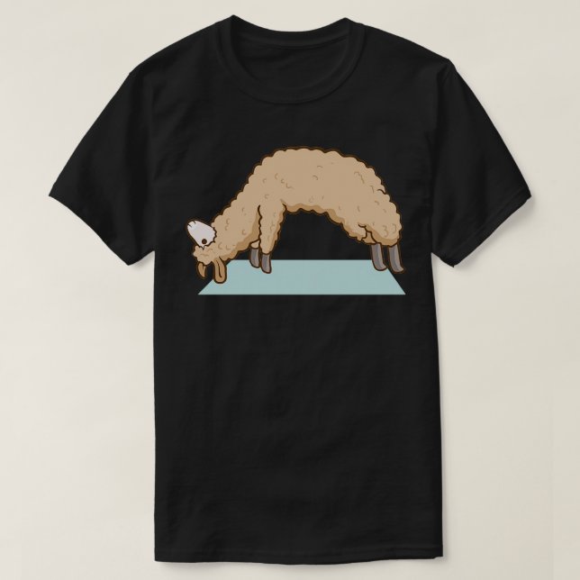 Alpaca Llama Yoga Sport Funny Gymnastics Gymnastic T-Shirt (Design Front)