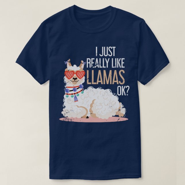 Alpaca Llama Zoo Animal Gift Llama T-Shirt (Design Front)
