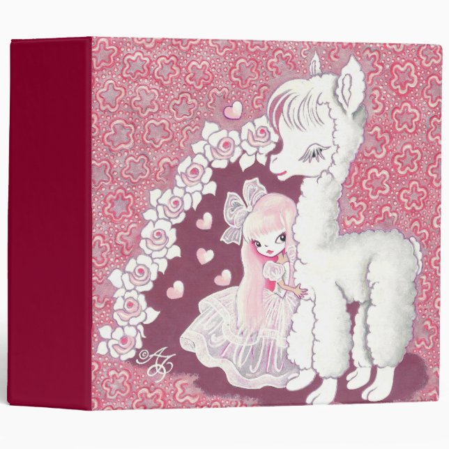 Alpaca Love 3 Ring Binder (Front/Spine)