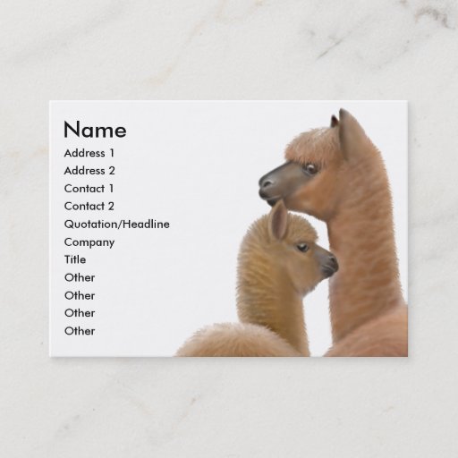 Customizable Alpaca Love Business Card