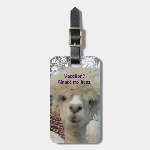 Alpaca Luggage Tag