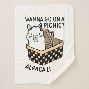 Alpaca Lunch Sherpa Blanket
