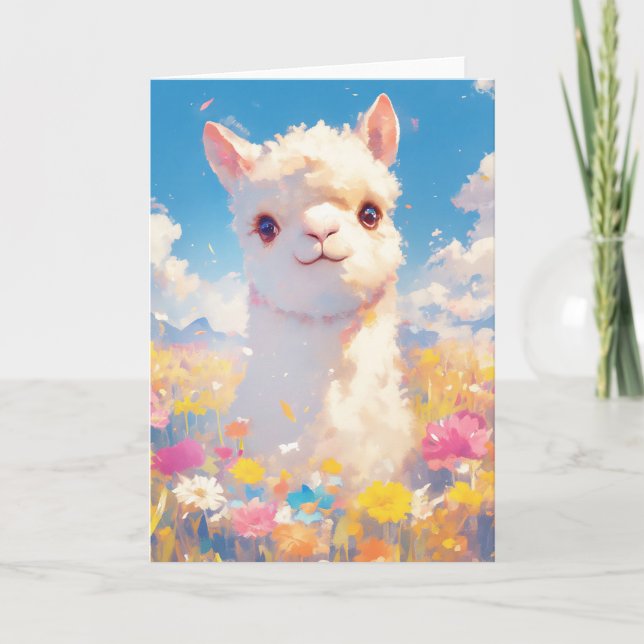 Alpaca Meadow Moments Card (Front)