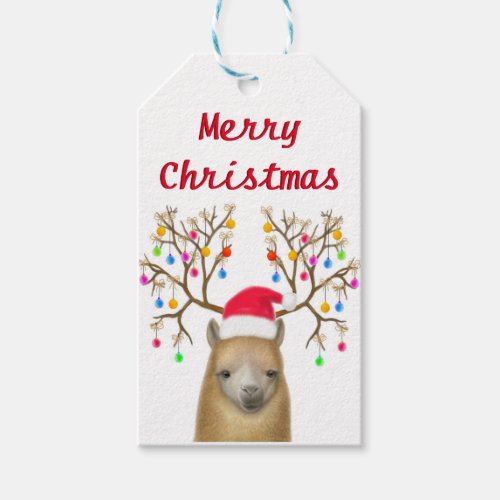 Alpaca Merry Christmas Gift Tags